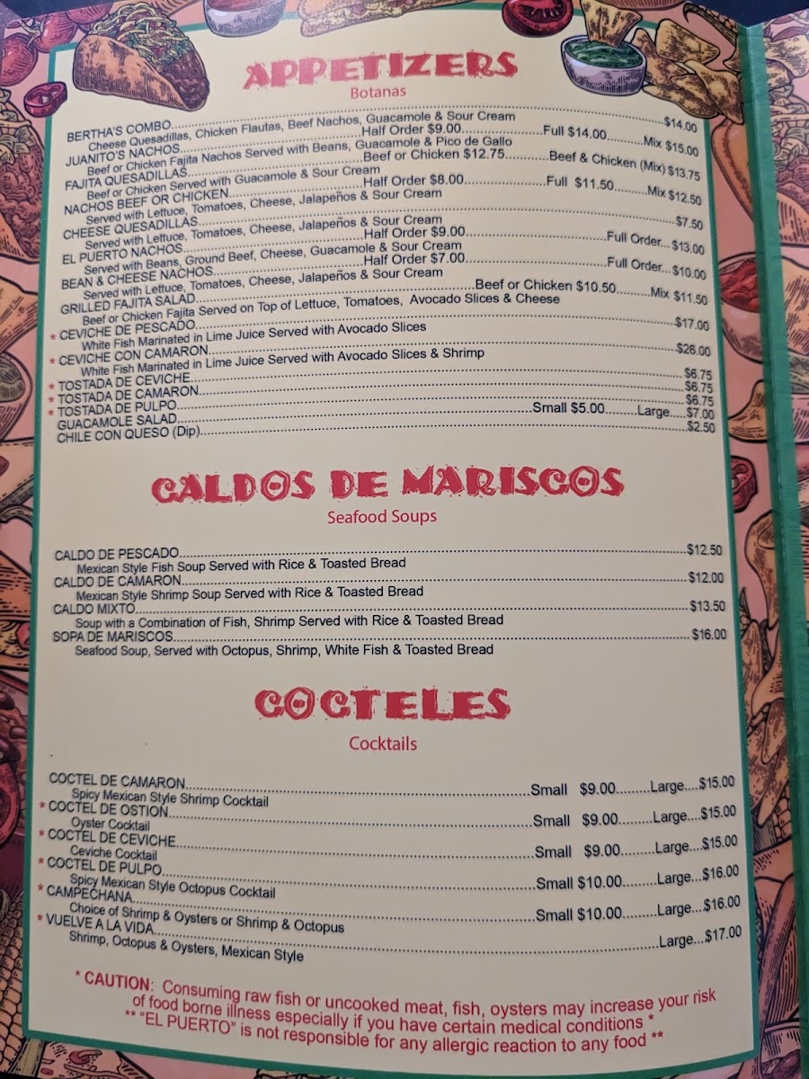 El Puerto Menu - Image 4